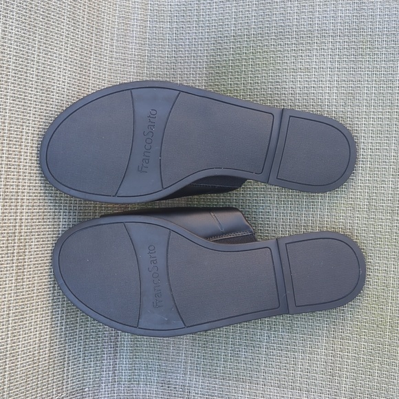 Franco Sarto Black Leather Sandals - Picture 5 of 9